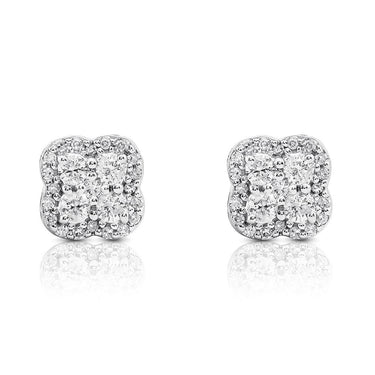 10K WHITE GOLD DIAMOND STUD EARRINGS 0.41 CTW
